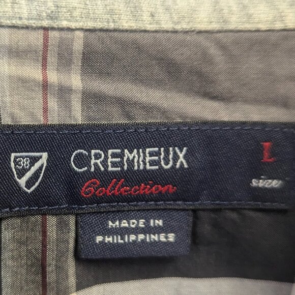 Cremieux Collection Size Large Plaid Button Down Gray/Black - Picture 3 of 16